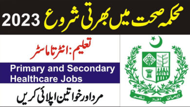 2023 Primary and Secondary Healthcare Department Punjab Jobs 2023