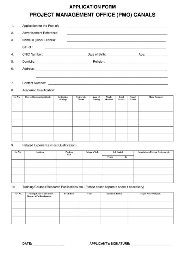 Irrigation Department Punjab Jobs 2023 | Download Application Form
