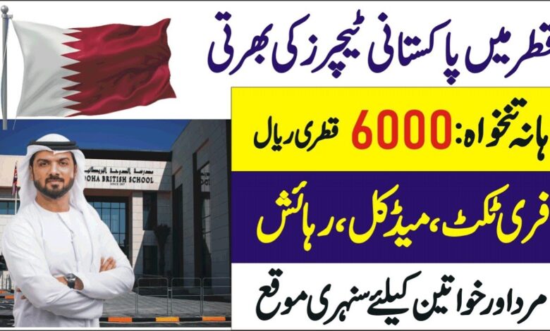 Qatar School job vacancies – Urgently Required Teaching Staff in Qatar