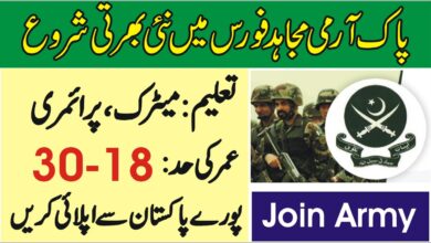 Join Pakistan Army as Mujahid Force Regiment Jobs 2023