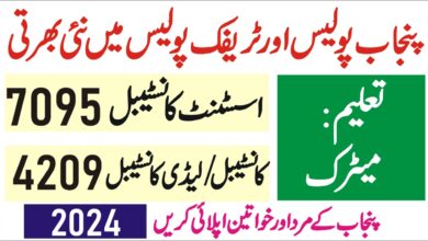 Punjab Police Jobs 2024 matric base