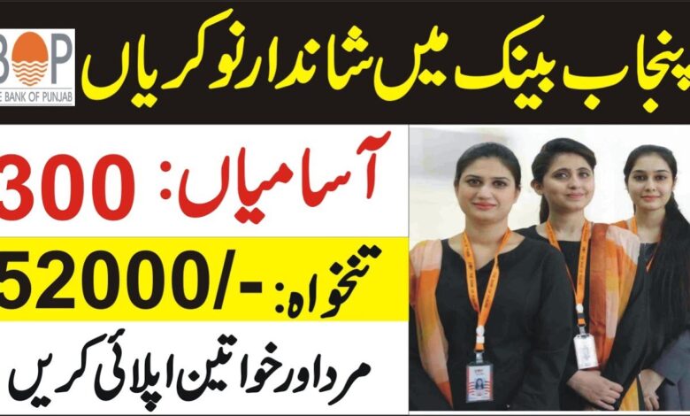 Bank of Punjab (BOP) Jobs 2024 – Explore Opportunities in Banking