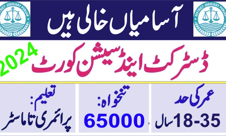 District and Session Court Jobs 2024