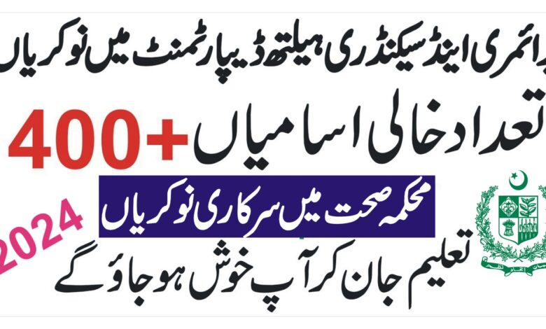 Healthcare Department jobs New Govt Jobs 2024 in Pakistan Today Jobs today in Pakistan