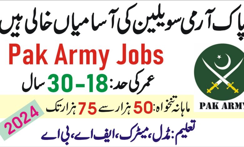 Pakistan Army Civilian Jobs 2024