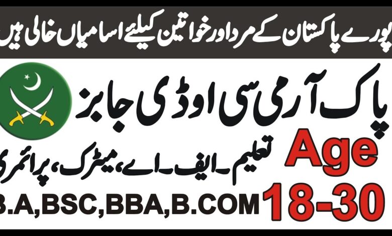 Central Ordnance Depot COD jobs 2024