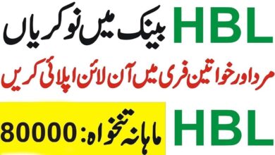 HBL Cashier Jobs