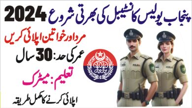 Punjab Police Jobs 2024 | www.punjabpolice.gov.pk