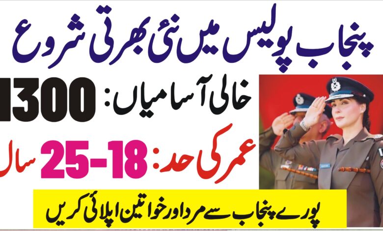 Punjab Police Jobs 2024 - Join Punjab Police Job 2024 Online Apply- Punjab Police Job Vacancies 2024