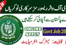 Ministry of Water Resources Jobs 2024 Application Form Download